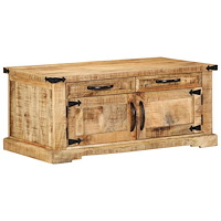 vidaXL Kaffe Bord 90x50x40 cm Massivt Trä Grovt Mango