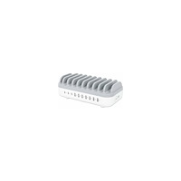 Manhattan Manhattan Charging Station, 10x Ports: 3x USB-C (up to 18W PD) and 7x USB-A (up to 12W), 120W Total Output, White/Grey,...