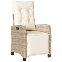 vidaXL 5-delars trädgårdsdining set Beige Poly Rattan.