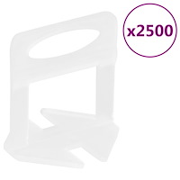 vidaXL Nivådistanser 2500 st 1,5 mm