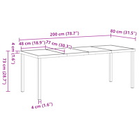 vidaXL 7-delad Trädgårds Matbord Set Beige Poly Rattan