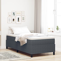 vidaXL Bäddsoffa med madrass Mörkgrå 80x200 cm Corduroy tyg