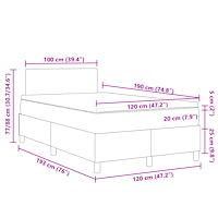 vidaXL Box Spring Säng med Madrass Kräm Liten Dubbel Kordtyg