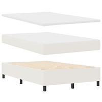 vidaXL Box Spring Säng med Madrass Kräm Liten Dubbel Kordtyg