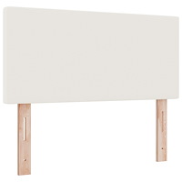 vidaXL Box Spring Säng med Madrass Kräm Liten Dubbel Kordtyg