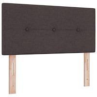 vidaXL Boxfjädrar Säng med Madrass Mörkbrown 80x200 cm Tyg