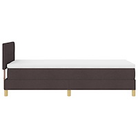 vidaXL Boxfjädrar Säng med Madrass Mörkbrown 80x200 cm Tyg