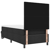 vidaXL Box Våningssäng med Madrass & Bänk Svart 90x190 cm Tyg