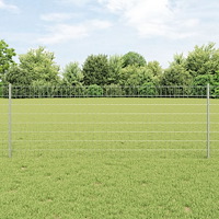 vidaXL Trädgårdsstängselset 2-pack Galvaniserat stål 10 x 0.8 m Hållbart
