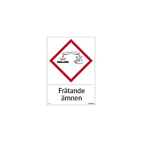 NO BRAND VENDOR (SE) Skylt Frätande ämnen 210x297mm