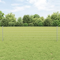 vidaXL Euro Staket Set Set med 2 Galvaniserat stål 10 x 0.6 m Hållbart