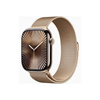 Apple Apple Watch Series 10 (GPS + Cellular) - guld titan - smart klocka med milanesisk loop - guld - 64 GB
