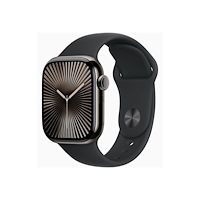 Apple Apple Watch Series 10 (GPS + Cellular) - skiffer titan - smart klocka med sportband - svart - 64 GB