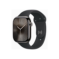 Apple Apple Watch Series 10 (GPS + Cellular) - skiffer titan - smart klocka med sportband - svart - 64 GB