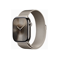 Apple Apple Watch Series 10 (GPS + Cellular) - naturlig titan - smart klocka med milanesisk loop - naturlig - 64 GB