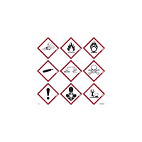 NO BRAND VENDOR (SE) Skylt Faropiktogram CLP 9st 85x85mm