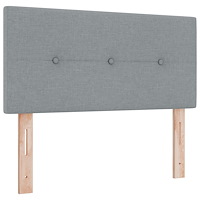 vidaXL Box Våningssäng med madrass Ljusgrå 120x190 cm Tyg