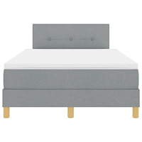 vidaXL Box Våningssäng med madrass Ljusgrå 120x190 cm Tyg