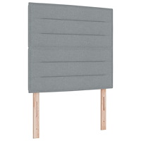 vidaXL Boxspring Säng med Madrass Ljus Grå Liten Dubbel Tyg