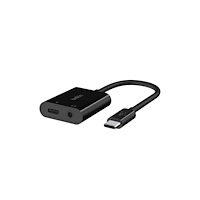 Belkin Belkin RockStar USB-C till hörlursuttag/laddningsadapter - ljud/USB - 19.6 cm