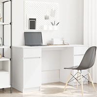 vidaXL Skrivbord Vit 140x49x76 cm Konstruerat trä
