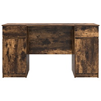 vidaXL Skrivbord Rökt Ek 140x49x76 cm Konstruerat trä