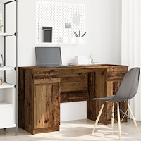 vidaXL Skrivbord Gamla Trä 140x49x76 cm Konstruerat Trä