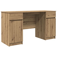 vidaXL Skrivbord Artisan Ek 140x49x76 cm Konstruerat trä