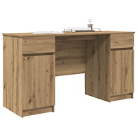 vidaXL Skrivbord Artisan Ek 140x49x76 cm Konstruerat trä