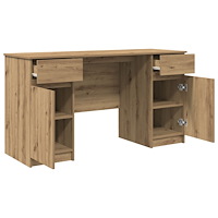 vidaXL Skrivbord Artisan Ek 140x49x76 cm Konstruerat trä