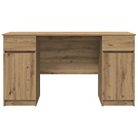 vidaXL Skrivbord Artisan Ek 140x49x76 cm Konstruerat trä