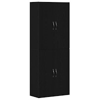 vidaXL Skåp 2 st Svart Ek 69,5x34x180 cm Konstruerat trä