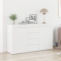 vidaXL Vit Sideboard Vit Trä 120 x 36 x 69 cm Förvaring Vit Sideboard