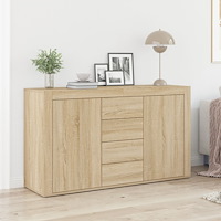 vidaXL Sideboard Sonoma Ek Konstruerat trä 120 x 36 x 69 cm Förvaring