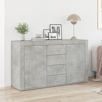 vidaXL Sideboard Betonggrå Konstruerat Trä 120 x 36 x 69 cm Förvaring