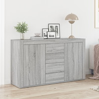vidaXL Sideboard Grå sonoma Konstruerat trä 120 x 36 x 69 cm