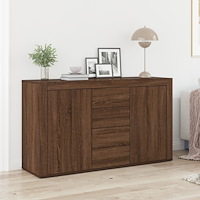 vidaXL Sideboard Brun ek Konstruerat trä 120 x 36 x 69 cm Sideboard