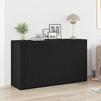 vidaXL Sideboard Svart ek Konstruerat trä 120 x 36 x 69 cm Förvaring