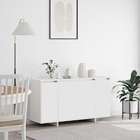 vidaXL Vit Sideboard Vit Trä 135 x 41 x 75 cm Vit Sideboard