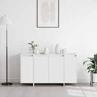 vidaXL Vit Sideboard Vit Trä 135 x 41 x 75 cm Vit Sideboard