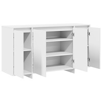 vidaXL Vit Sideboard Vit Trä 135 x 41 x 75 cm Vit Sideboard