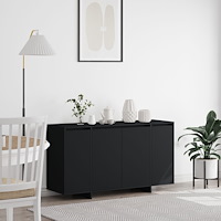 vidaXL Svart Sideboard Svart Konstruerat trä 135 x 41 x 75 cm