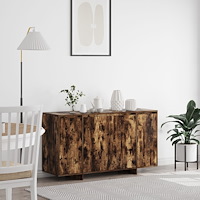 vidaXL Rökt Ek-Sideboard Rökt ek Trä 135 x 41 x 75 cm Förvaring
