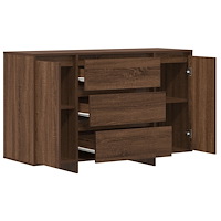 vidaXL Skåp Brun Ek 120x41x75 cm Konstruerat trä