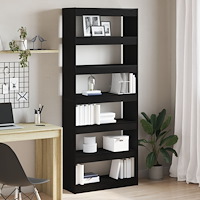 vidaXL Svart Bokhylla Svart Trä 80 x 30 x 198 cm Hyllsystem