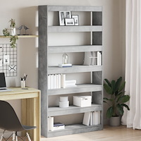 vidaXL Bokhylla Grå Konstruerat trä 100 x 30 x 198 cm Bokhylla