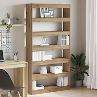 vidaXL Bokhylla Artisan Ek Massiv Ek 100 x 30 x 198 cm Bokhyllor