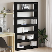 vidaXL Bokhylla Svart ek Konstruerat trä 100 x 30 x 198 cm Hyllor