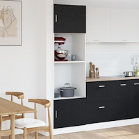vidaXL Kökskåp Svart ek Konstruerat trä 60 x 57 x 207 cm Kökskåp