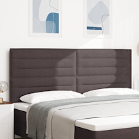 vidaXL Sänggavel Linjer Design Mörk Brun 200 cm Tyg